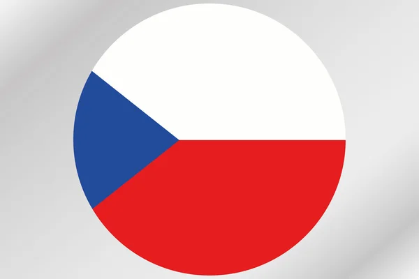 Flag Illustration within a circle of the country of  Czech Repub — Stock Photo, Image