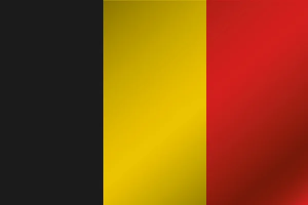 Drapeau ondulé 3D Illustration du pays de Belgique — Photo