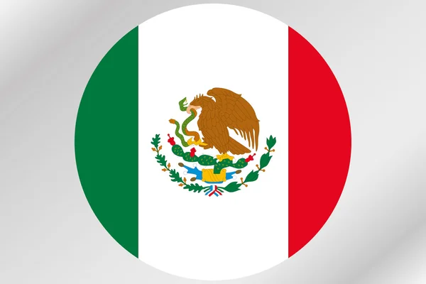 Flag Illustration within a circle of the country of  Mexico — Stock Photo, Image