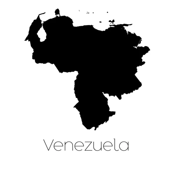 ベネズエラの国の背景に分離された国の形状 — ストック写真