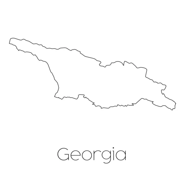 Tvar země izolovány na pozadí země Gruzie — Stock fotografie