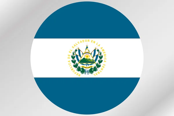 Vlajka ilustrace v kruhu země El Salvador — Stock fotografie