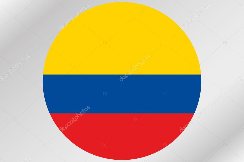 Ilustración de la bandera dentro de un círculo del país de ...