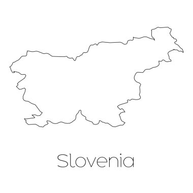 Slovenya ülkenin arka planda izole ülke şekli