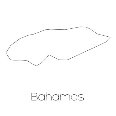 Bahamalar ülkenin arka plan üzerinde izole ülke şekli