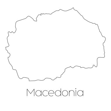 Adı ve şeklini tebeşir gemide izole ülke şekli