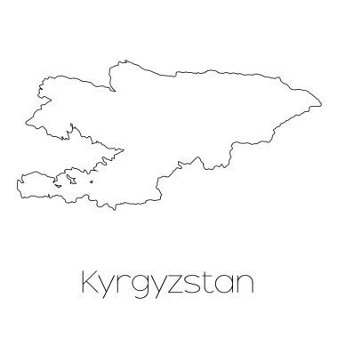 Adı ve şeklini tebeşir gemide izole ülke şekli