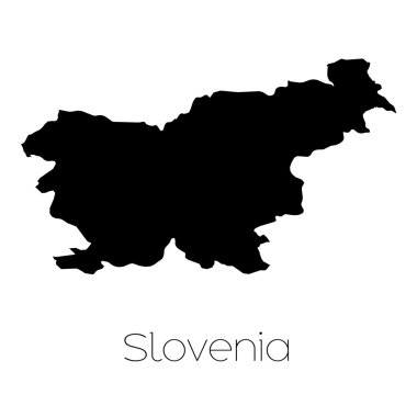 Slovenya ülkenin arka planda izole ülke şekli