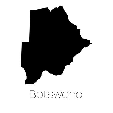 Botswana ülke özgeçmişlerine izole ülke şekli