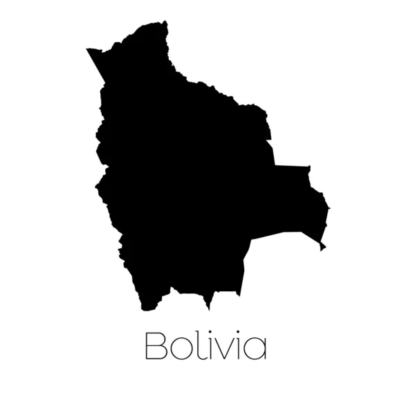 Forme du pays isolé sur fond du pays de Bolivie — Photo