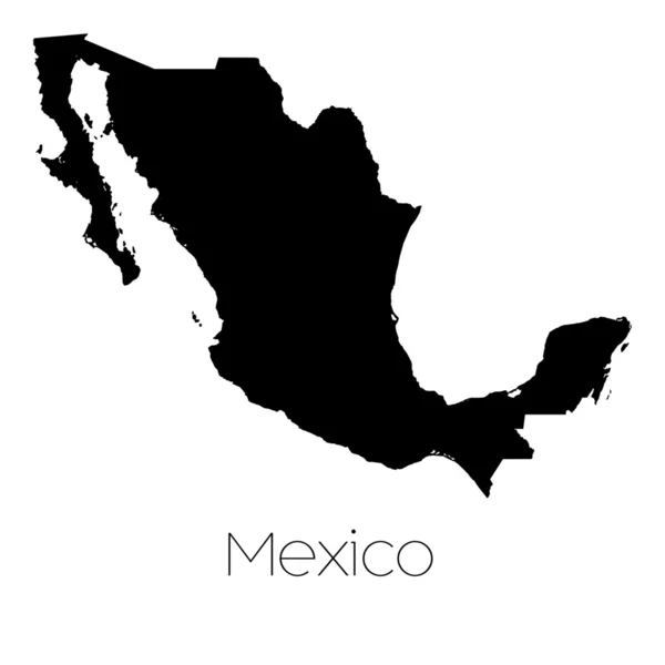 Country Shape isolated on background of the country of Mexico — Stock Photo, Image