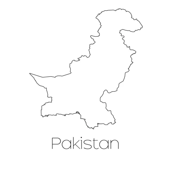 Landeform isoleret på baggrund af landet Pakistan - Stock-foto
