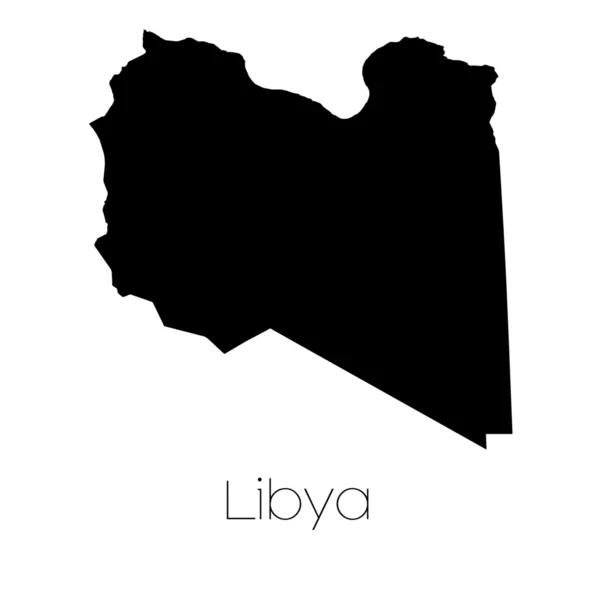 Forme du pays isolé sur fond du pays de Libye — Photo