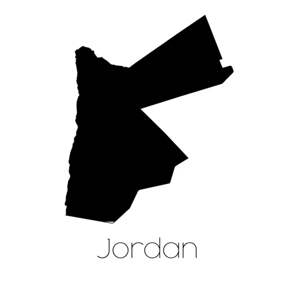 Forme du pays isolé sur fond du pays de Jordanie — Photo