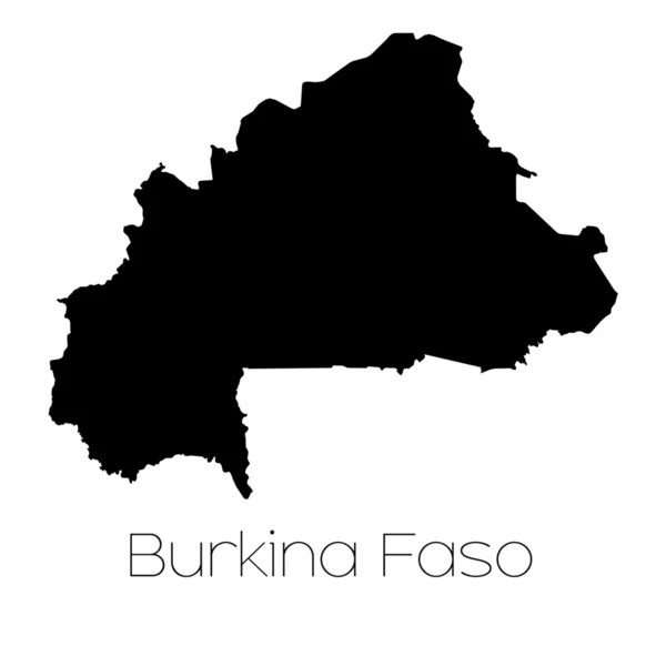 Forma del paese isolato sullo sfondo del paese di Burkina F — Foto Stock