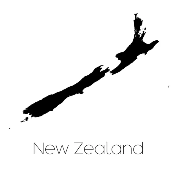 País Forma isolada no fundo do país da Nova Zelândia — Fotografia de Stock