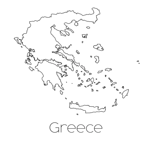 Country Shape isolated on background of the country of Greece — Stock Photo, Image