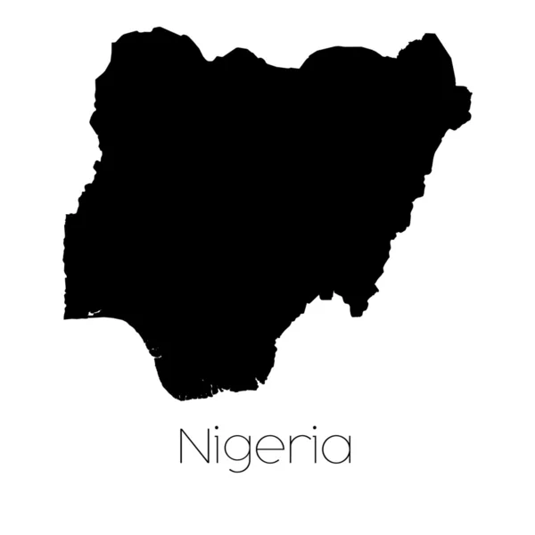 Country Shape isolated on background of the country of Nigeria — Stock Photo, Image