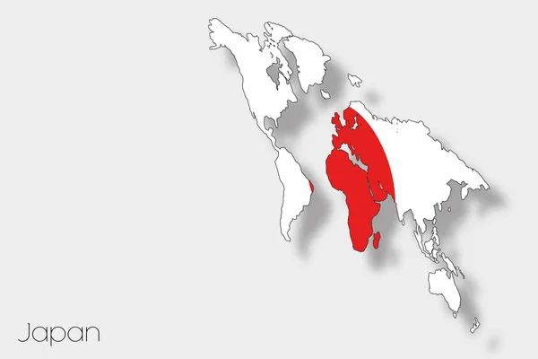 Country Forma isolata su lavagna di gesso con il nome e la forma di — Foto Stock