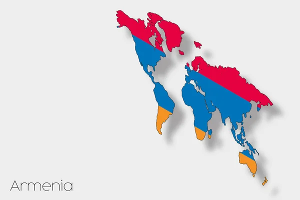 Country Forma isolata su lavagna di gesso con il nome e la forma di — Foto Stock