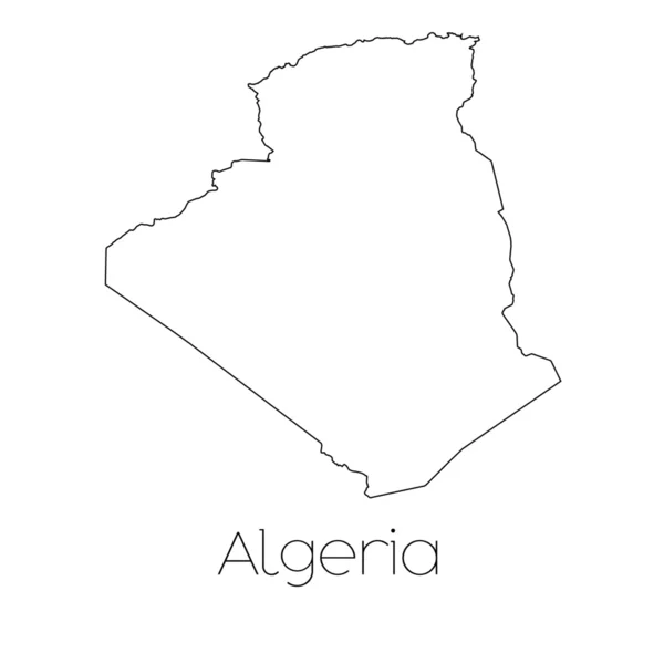 Forma del paese isolato sullo sfondo del paese di Algeria — Foto Stock