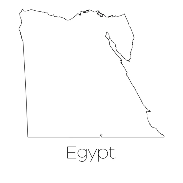 País Forma isolada no fundo do país do Egito — Fotografia de Stock