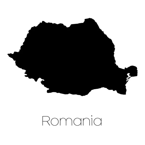 ルーマニアの国の背景に分離された国の形状 — ストック写真