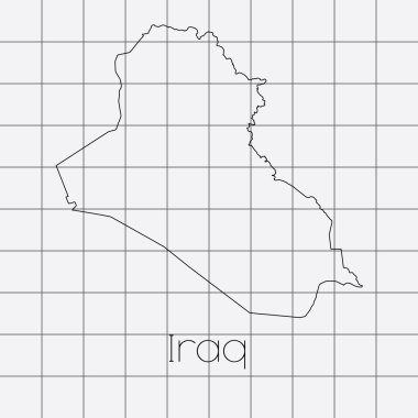 Irak'ın ülke şeklinde kare arka plan