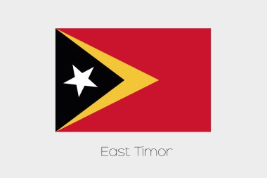 Doğu Timo ülkenin adı ile bayrak çizimi