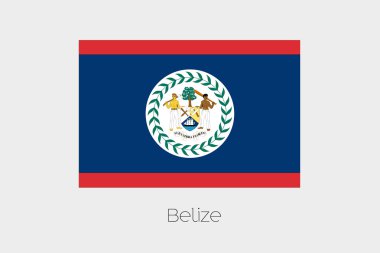 Belize ülkenin adı ile bayrak çizimi