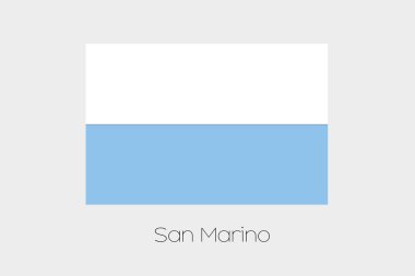 San Marin ülkenin adı ile bayrak çizimi