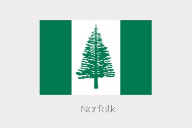Norfolk ülkenin adı ile bayrak çizimi