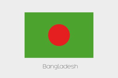 Banglades ülkenin adı ile bayrak çizimi
