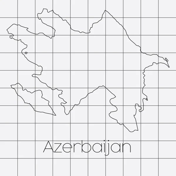 Squared Background with the country shape of Azerbaijan — Stock Photo, Image