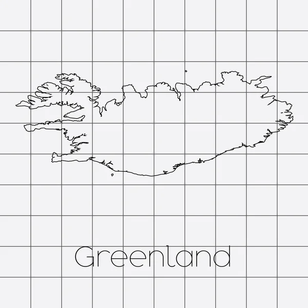 Antecedentes cuadrados con la forma de país de Groenlandia — Foto de Stock