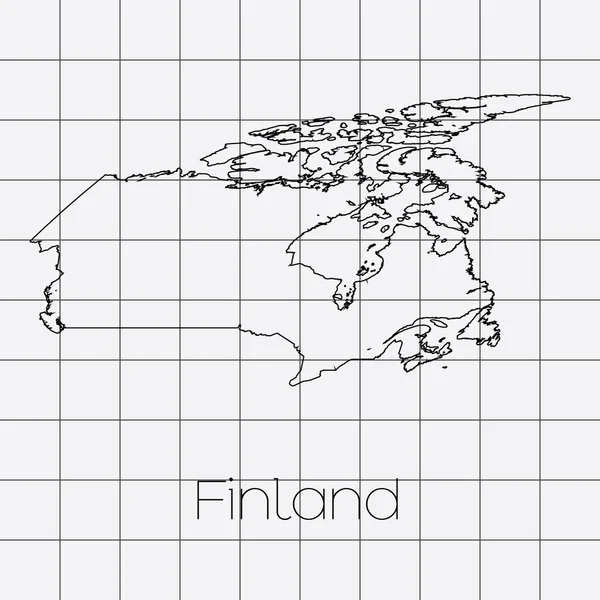 Antecedentes cuadrados con la forma de país de Finlandia — Foto de Stock