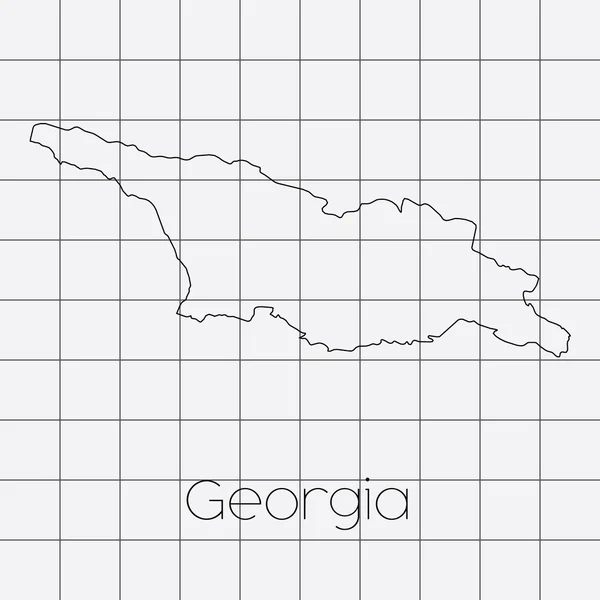 Квадратный фон с формой страны Грузии — стоковое фото
