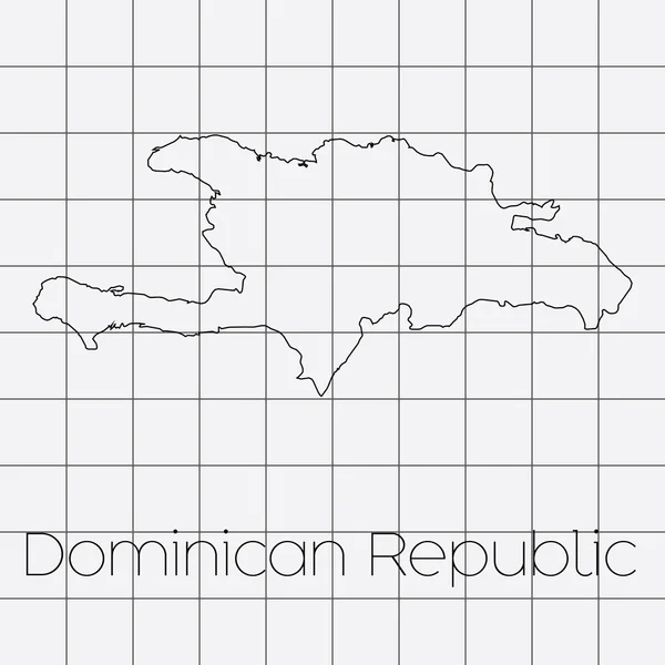 Squared Background with the country shape of Dominican Republic — Stock Photo, Image