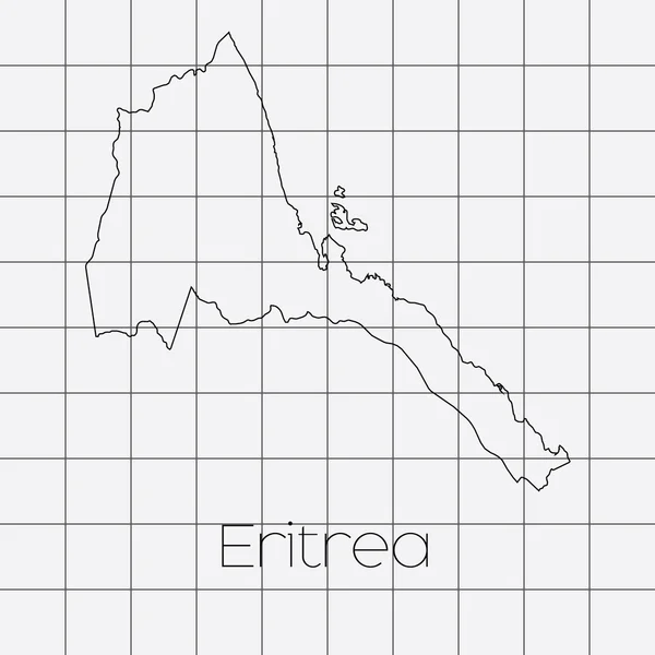 Antecedentes cuadrados con la forma del país de Eritrea — Foto de Stock