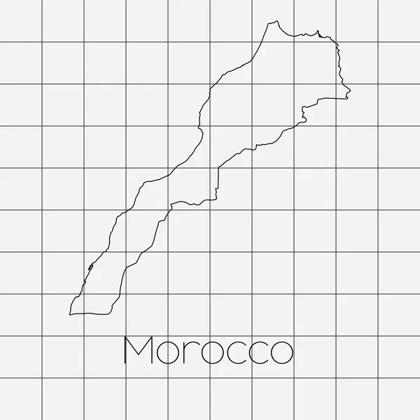 Τετράγωνο φόντο με το σχήμα της χώρας του Μαρόκου — Φωτογραφία Αρχείου
