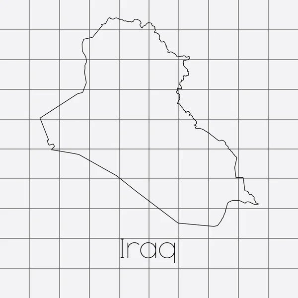 Квадратный фон с формой страны Ирака — стоковое фото