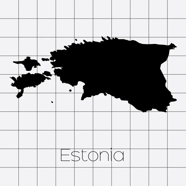 Sfondo quadrato con la forma del paese di Estonia — Foto Stock