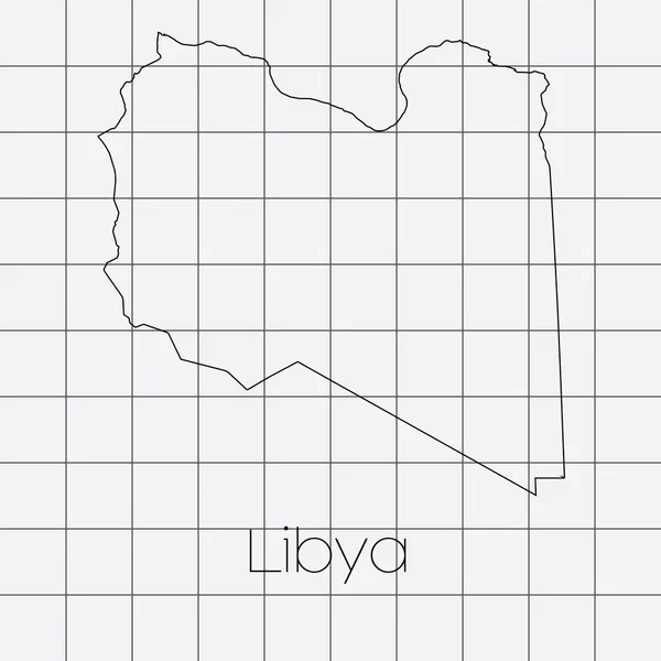 Libya ülke şekli ile kare arka plan — Stok fotoğraf