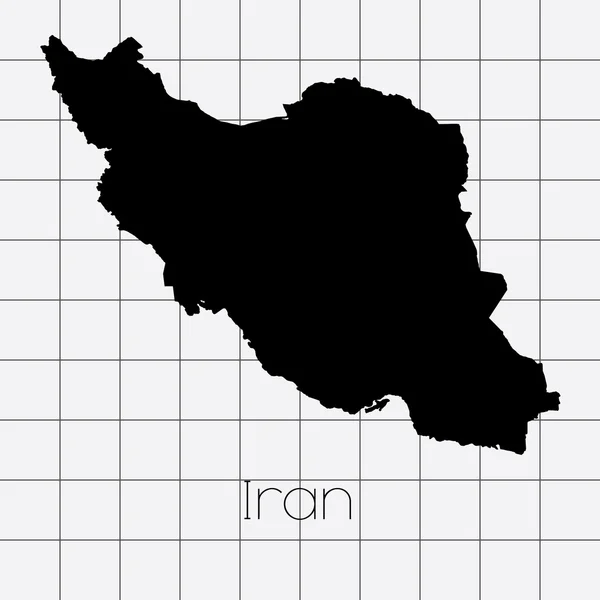 Iran ülke şekli ile kare arka plan — Stok fotoğraf