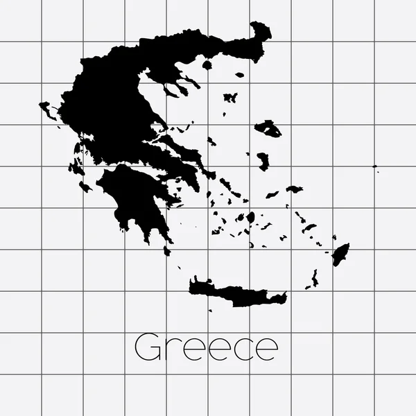 Квадратный фон с формой страны Греции — стоковое фото
