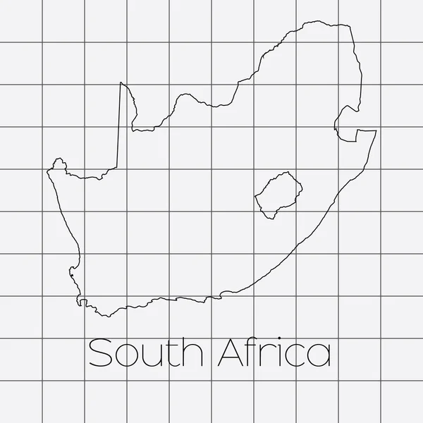 Squared Background with the country shape of South Africa — Stock Photo, Image