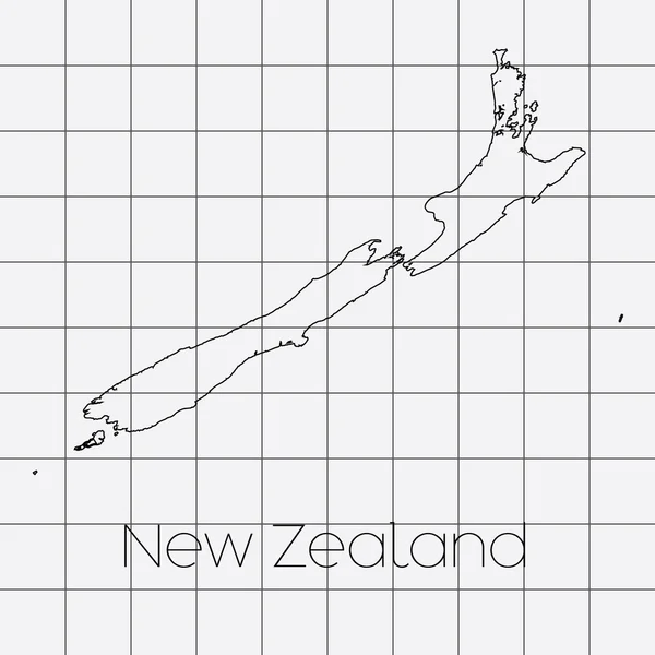 Squared Background with the country shape of New Zealand — Stock Photo, Image