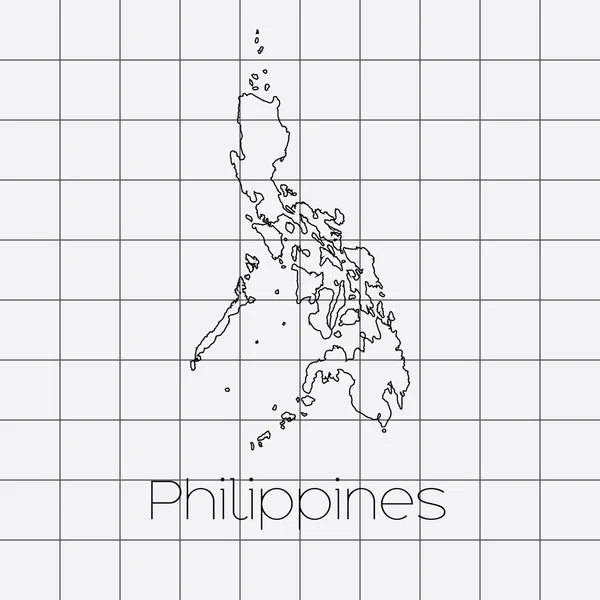 Квадраті фону з форми країні Філіппіни — стокове фото