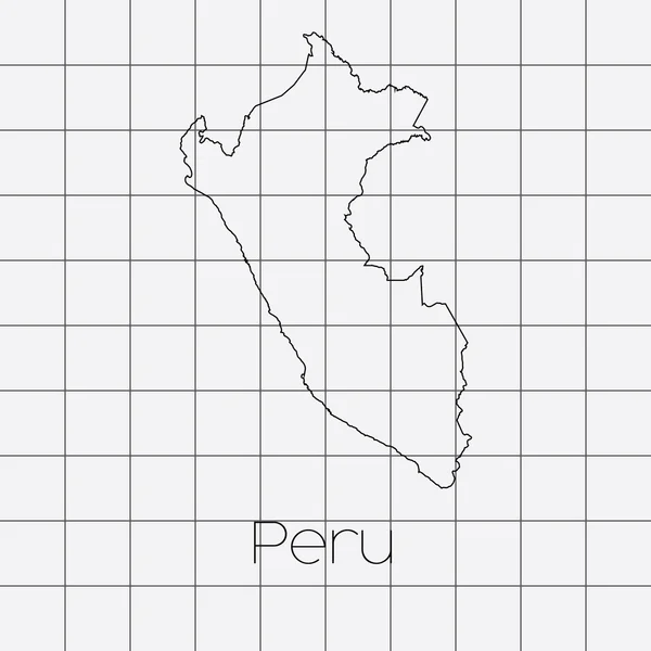 Fundo quadrado com a forma do país do Peru — Fotografia de Stock