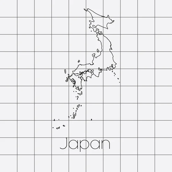 Τετράγωνο φόντο με το σχήμα της χώρας της Ιαπωνίας — Φωτογραφία Αρχείου